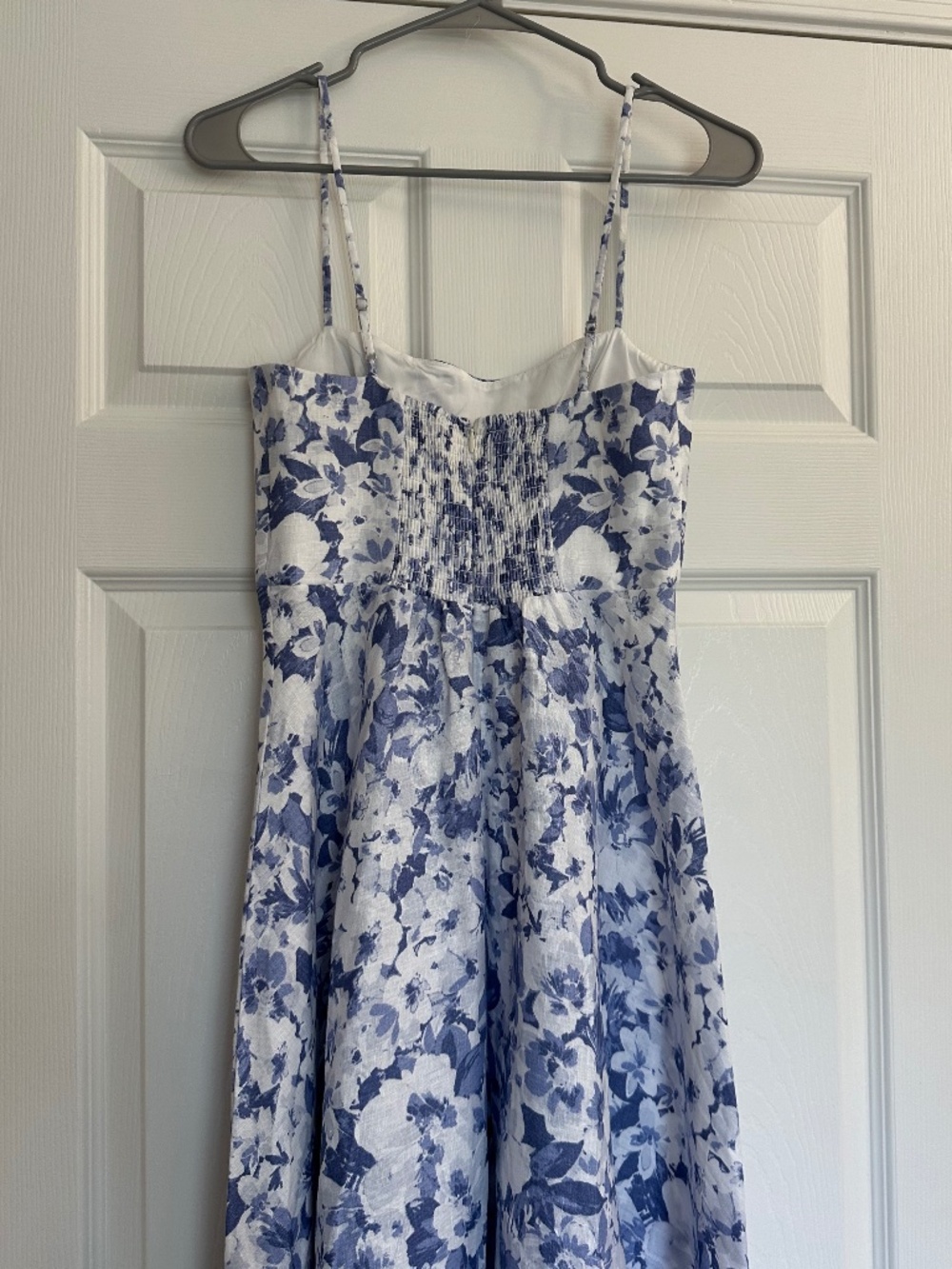 Blue Floral Reformation Dress - Size 2 - Picture 6 of 8